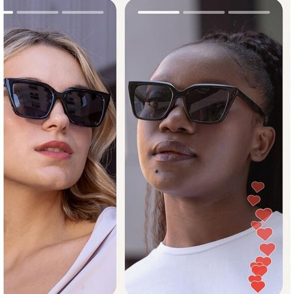 miyya Cat Eye Sunglasses for Women, Trendy Polarized Sunglasses Women, Retro Sun - Picture 2 of 5